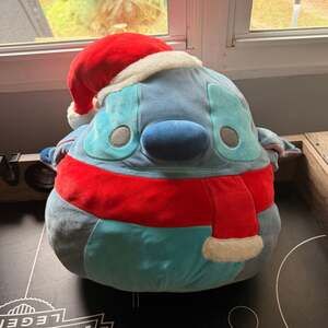 STITCH Squishmallow X-LARGE 16" Christmas Santa holiday stuffed plush Disney XL
